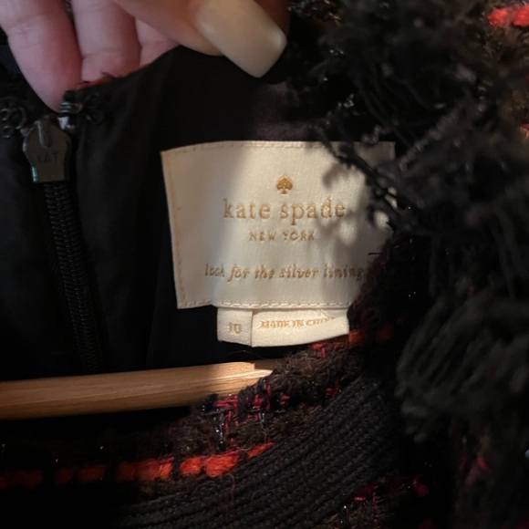 Kate Spade Black and Red Blazer & Dress Set with Modern Tweed Design - Picture 8 of 12